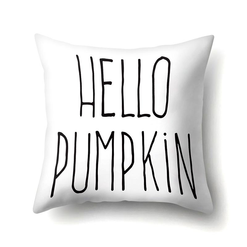 Thanksgiving Pillowcase Blessing Maple Leaf Pumpkin Sofa Cushion Cover Office Home Living Room Pillowcase