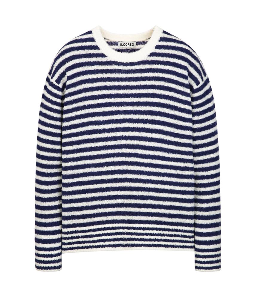 IL CORSO Breeze Stripe Knit Navy Iesw5F002N2