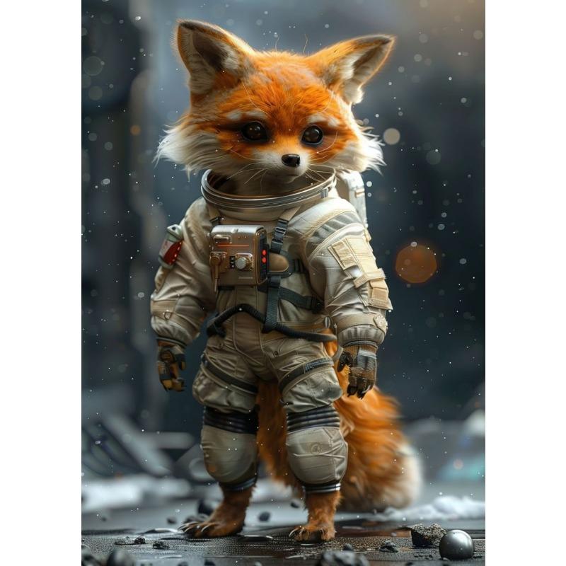 Interesting Animals Hedgehog Fox Owl Dinosaur Space Astronaut Abstract Poster Canvas Paintings Wall Art Pictures Home Decor
