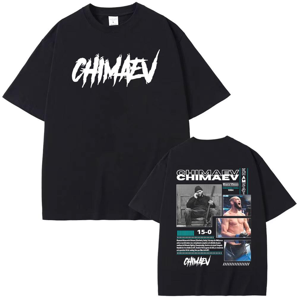 T-shirt Grafiche Unisex Khamzat Chimaev Moda Estiva Hip Hop Tendenze T-shirt di Alta Qualità Oversize Comfort