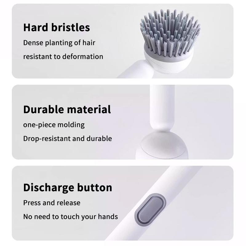 Soap Dispensing Dish Brush Long Handle Adjustable Heavy Duty Scrubber for Kitchen Pot Pan Dishwashing Use