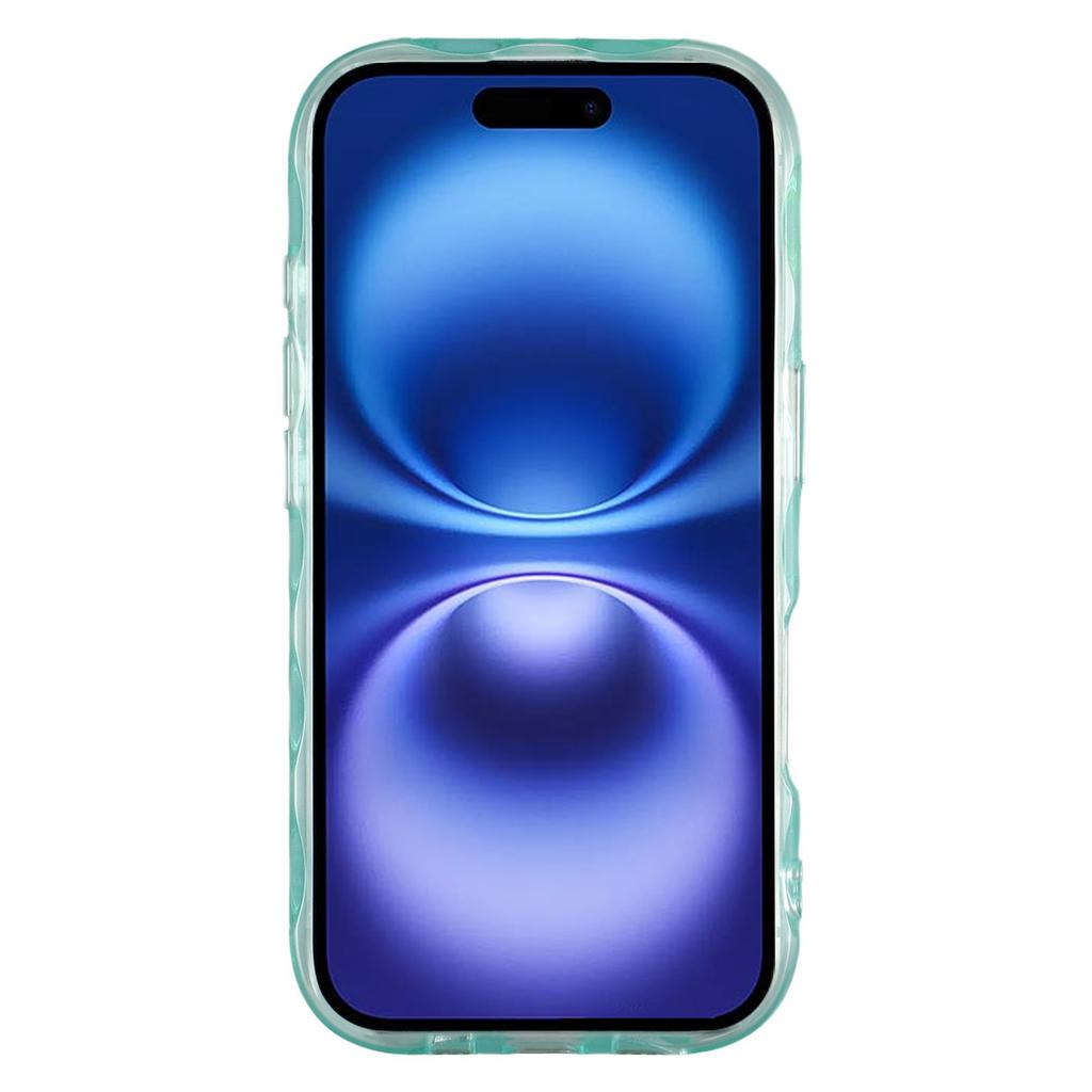 For iPhone 16 Case Inner Wave Pattern TPU + Acrylic Phone Cover