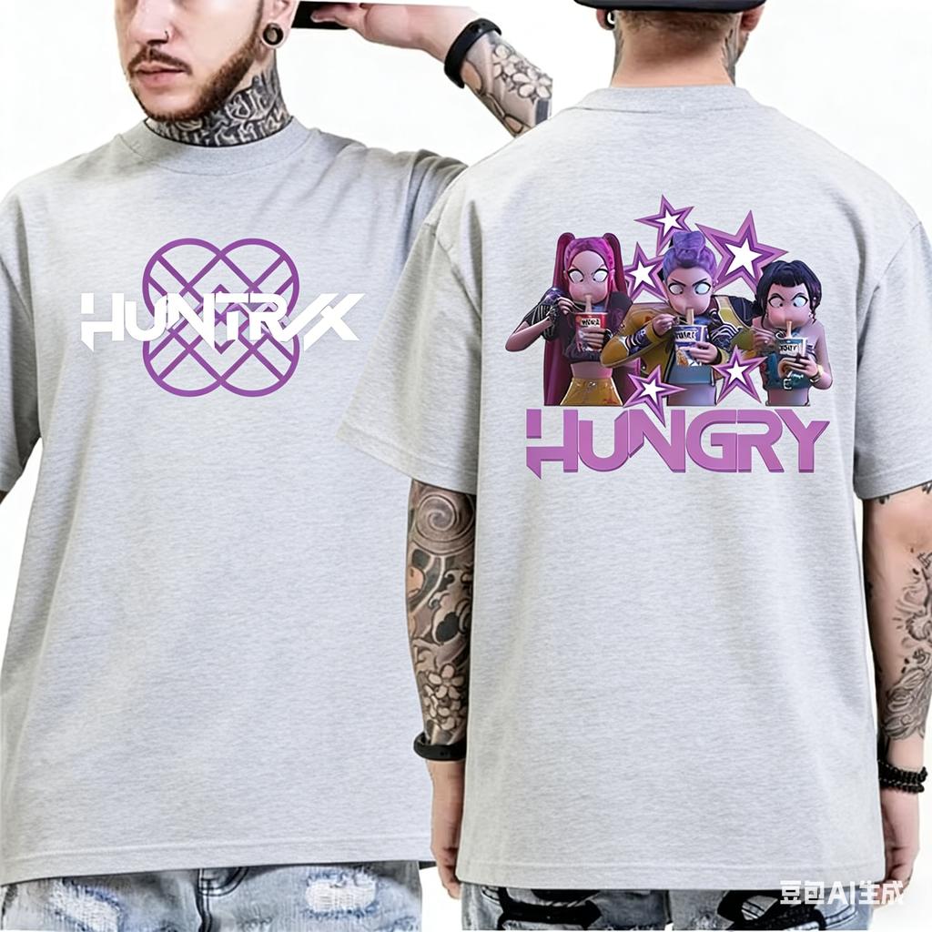 KPop Demon Hunters Officially Authorizes Netflix Animated Movie Summer 2026 Mens Womens Luxurious Cotton Oversized Tshirts