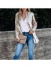 Blazer da Donna con Paillettes, Rever a Tacca e Manica a 3/4