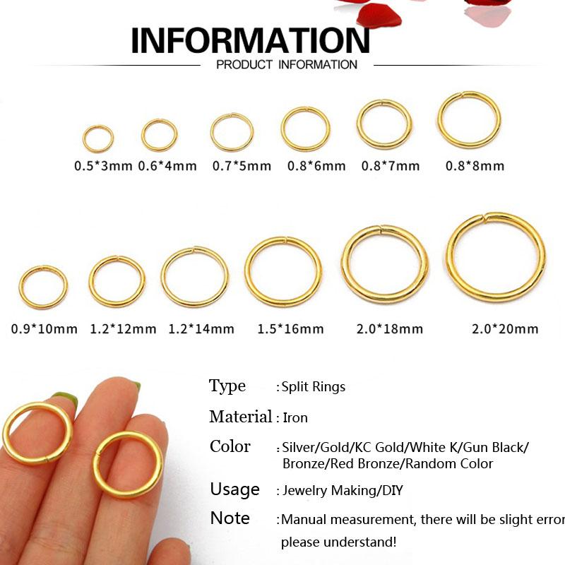 

50-500 шт./лот, 3-20 мм, одиночная петля, открытая петля, аксессуары для изготовления ювелирных изделий из бисера, поиск разъемов, шитье, высокое качество, сделай сам, разрезные кольца