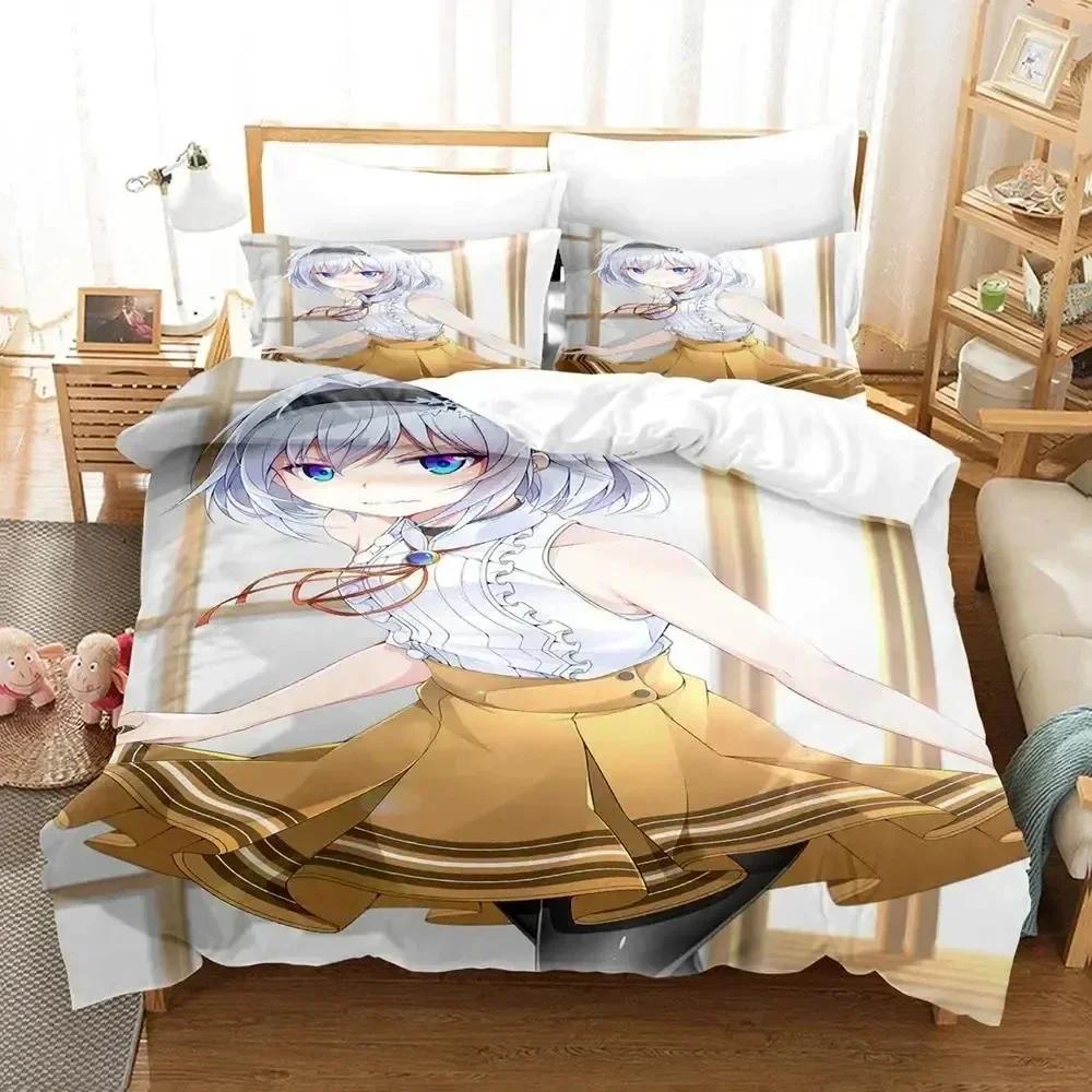 3D Anime The Ryuo's Work Is Never Done! Printed Bed Set Duvet Cover Pillowcase Bedding Set Bed Linen Sheet Quilt Cover Full Size