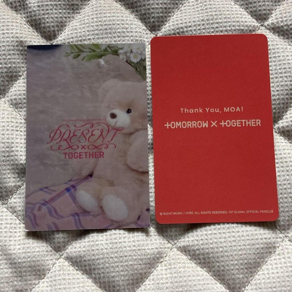 [USED] TXT Taehyung 3/8 Japanese Edition FANLIVE MOAZONE 2-Piece Trading Card