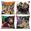Anime j-jojo family Pillow Case Anti-dustmite Pillowcase Invisible zipper silky short plush Sofa cushion cover