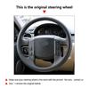 Car Accessories Suede Perforated Leather Steering Wheel Cover Trim For Land Rover Discovery 3 2004 2005 2006 2007 2008 2009