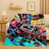 3D  Gundam Cartoon Robot Christmas Gift Flannel Blanket,Ultra Soft Warm Plush Throw for Home Bedroom Bed Sofa Cover Office