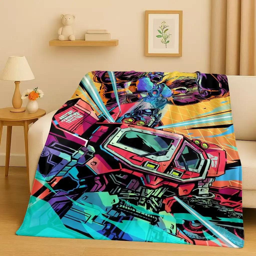 3D Gundam Cartoon Robot Christmas Gift Flannel Blanket,Ultra Soft Warm Plush Throw for Home Bedroom Bed Sofa Cover Office