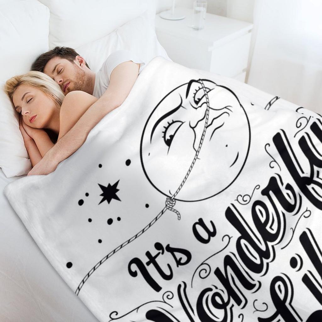 It's a Wonderful Life - Title Throw Blanket Decoratives Cute Plaid Extra Large Throw Bed linens Blankets