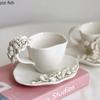 Pure Handmade Flower Shaped Ceramic Mugs Rose Coffee Cup Water Cup Afternoon Tea Cups Milk Mug Breakfast Cups Tea Mug