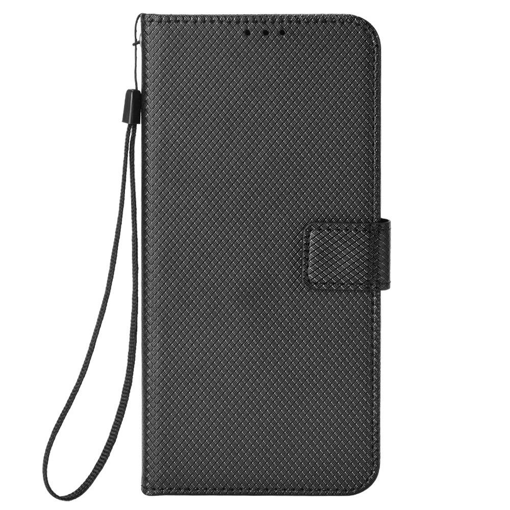 Wallet Phone Case for Honor Magic7 Lite 5G/X9c 5G/X60 Pro 5G PU Leather Diamond Texture Cover