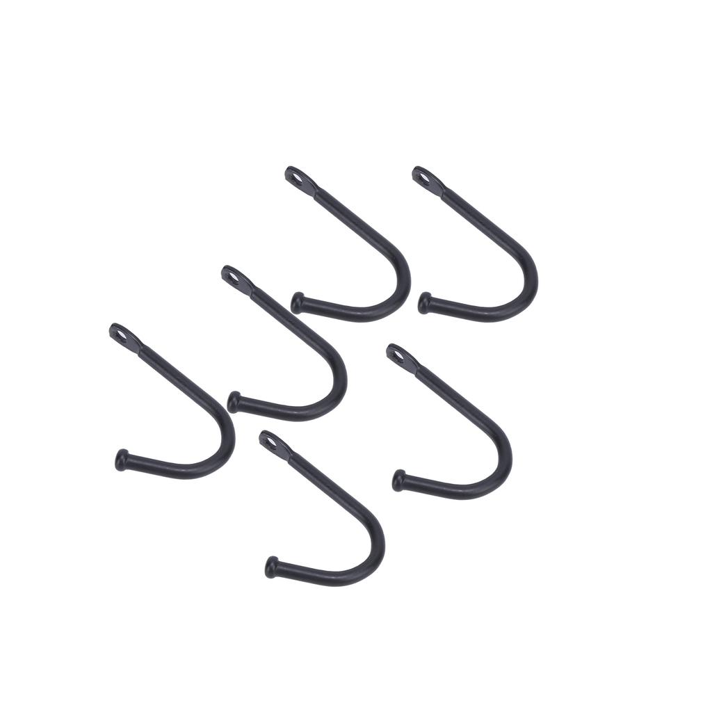 Wandhaken, schwarz, Einzelloch, kleiner Haken zum Aufhängen von Halsketten, Mänteln, Gürteln, Handtaschen, Schlüsseln, Tassen, 20 Stück 