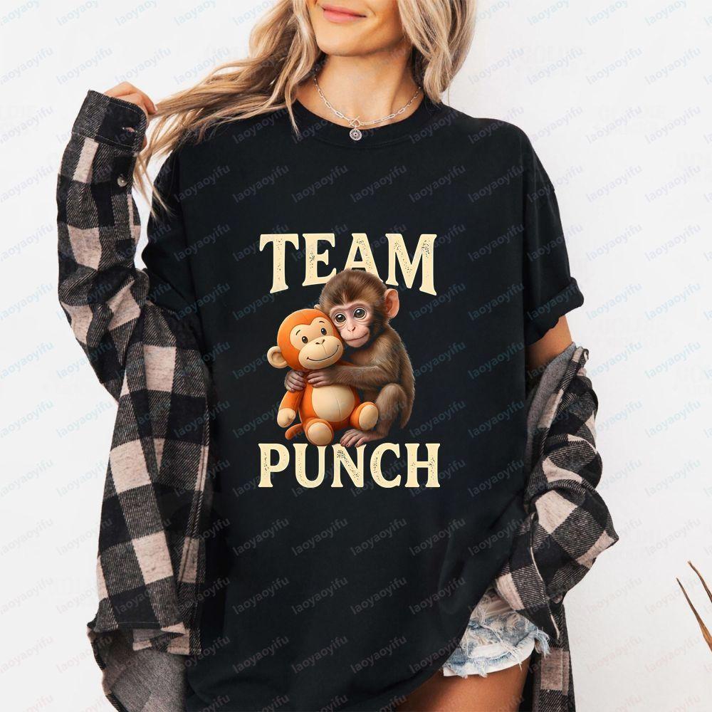 Baby Punch Monkey Printed Top with A Trendy Original Streetwear Design Suitable for Both Unisex and WoUnisex Large Size Tshirt