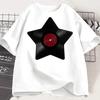 Vintage Vinyl Record Star Graphic T Shirt Women Retro Music Print Tee Harajuku Aesthetic Casual Short Sleeve Loose Summer Top