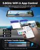 AZDOME PG17 Max 4K+2.5K Mirror Dash Cam with ADAS BSD and LCA 12" Rear View Mirror Camera with 5GHz WiFi Includes 64GB Card