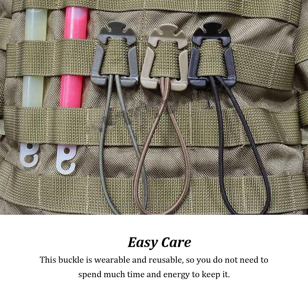 4Pcs Backpack Buckle Mini Tactical Clips Multifunctional Elastic Strings Carabiner Household Outdoor Camping Bag Tools