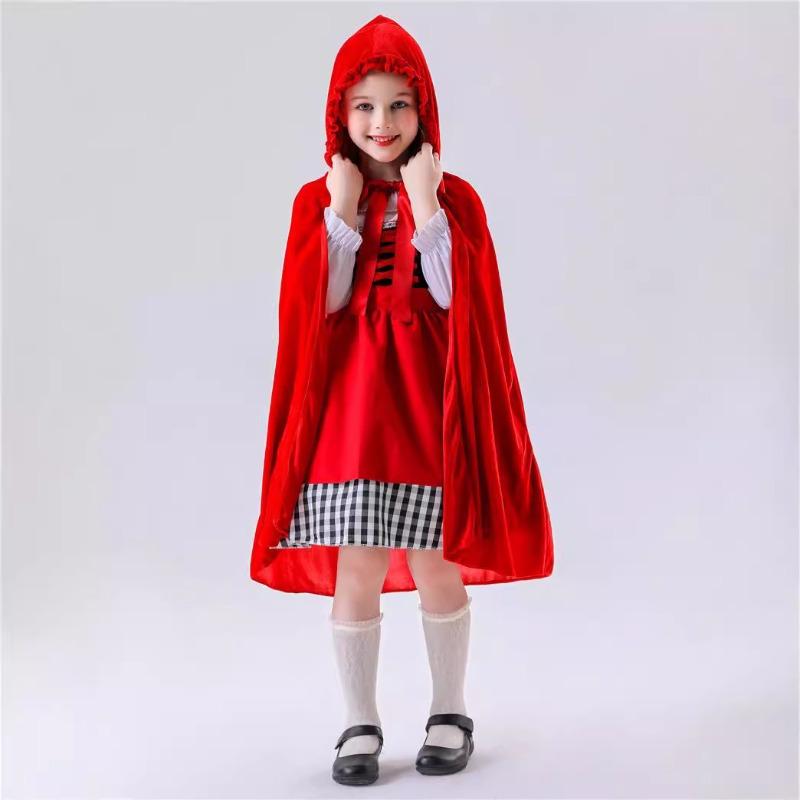 Halloween Children's Little Red Riding Hood Big Bad Wolf Costume, Stage Role-playing Costume