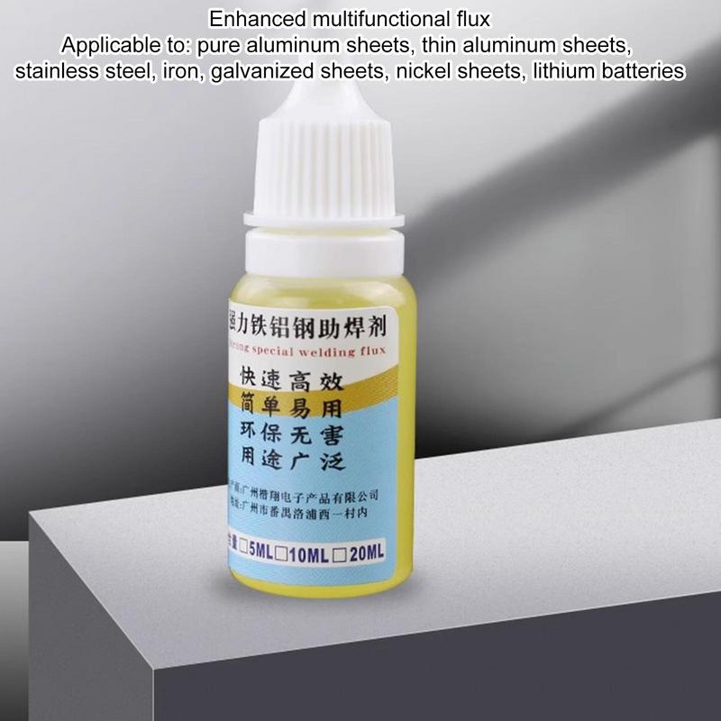 Soldering Flux Liquid Electronics Flux Paste 10ml No Clean Liquid Flux For Pure Aluminum/Stainless Steel/Copper Soldering Tool