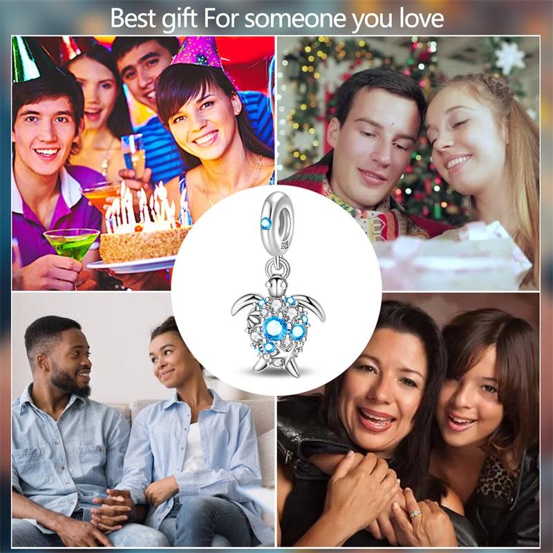 925 Silver Luminous Blue Ocean Series Octopus Starfish Charms Beads For Women Fit Bracelet DIY Jewelry Gifts