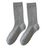 Women's Vertical Stripe Wool Socks: Thick, Warm, Simple, Solid Color, Versatile Japanese College Style, Mid-Calf Pile Socks for Autumn and Winter