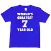 Happy Birthday Tee Age 7 7th Birthday T-shirt Gift Worlds Greatest 7 Year Old