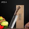 WXCOO Multifunctional Kitchen Knife Chef Knife for BBQ Cooking Meat Cleaver Butcher Knife Fruit Slicing Wooden Handle