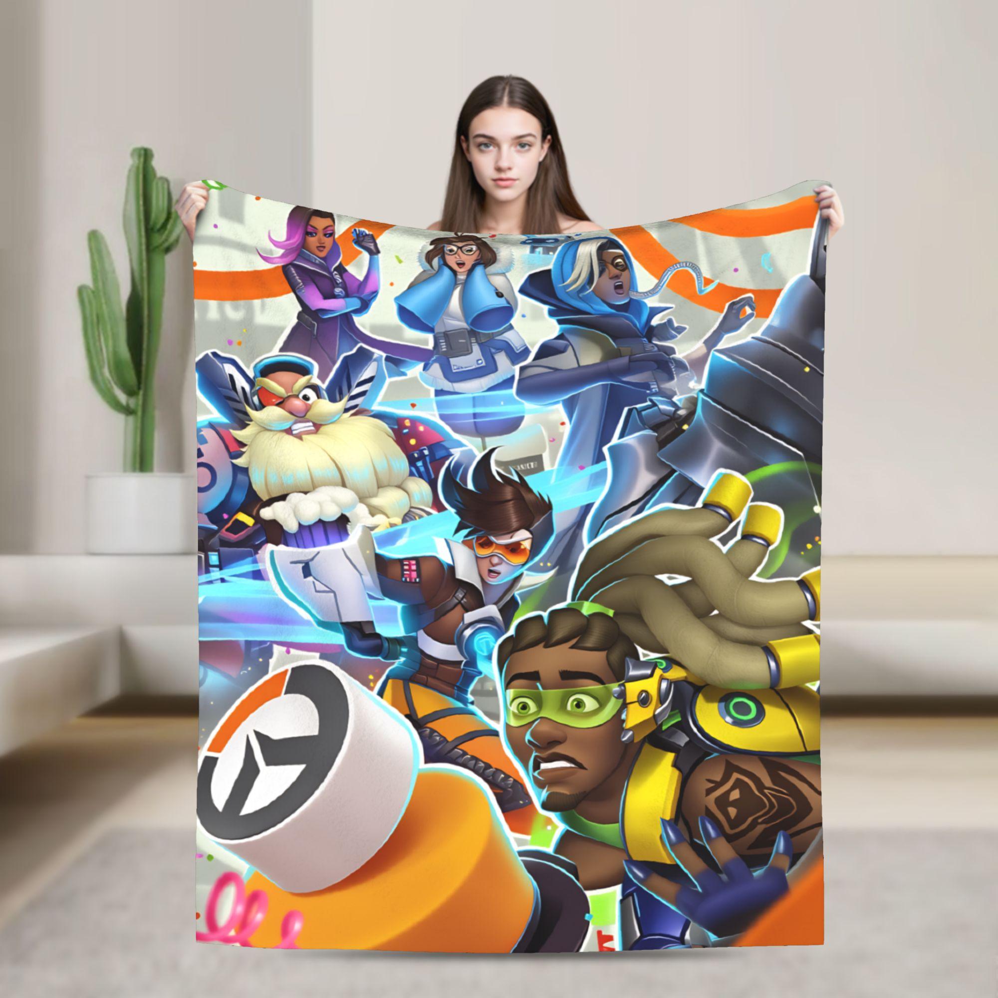 

Overwatch Game Tracer Winston Blanket Warm Soft Plush Bedding Throws For Couch Chair Sofa Bed Flannel Bedspread Bed Cover 75cmx90cm