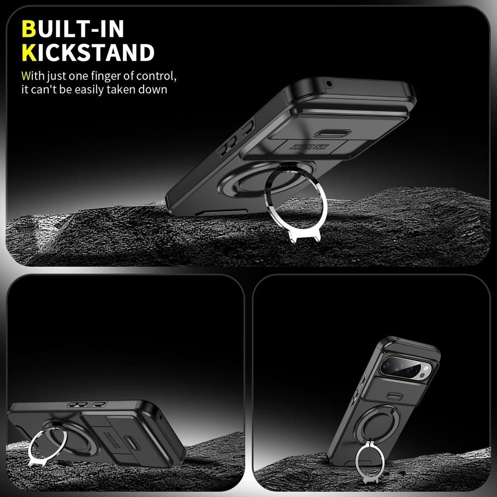 Wstrząsoodporne Etui Pancerne z Pierścieniem Magnetycznym na Telefon Dla Google Pixel 10 Pro XL Pixel10 5G Magsafe Bezprzewodowe Ładowanie