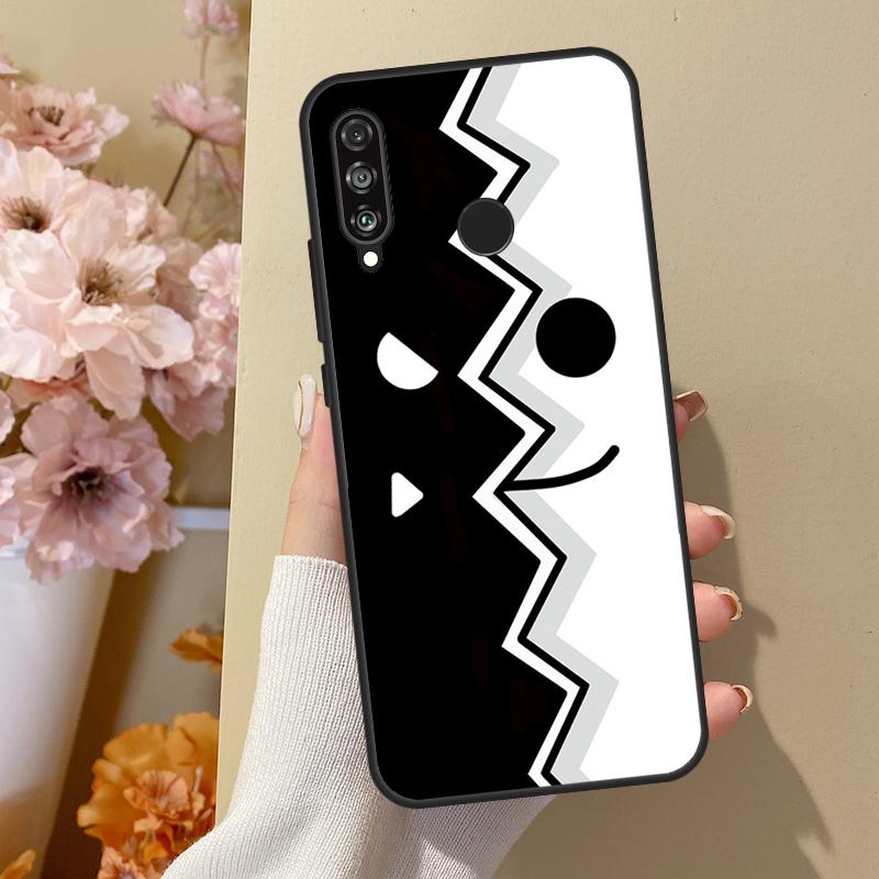 Pouzdro Geometry Dash pro Honor 50 8X 9X 10i pro Huawei P50 Pro P20 P40 P30 Lite P Smart 2021 Nova 5T Cover