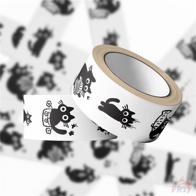 500Pcs/Roll Q Naughty Black Cats Kids Rewards Stickers - DIY Scrapbooks Album Decor Sealing Label Decals