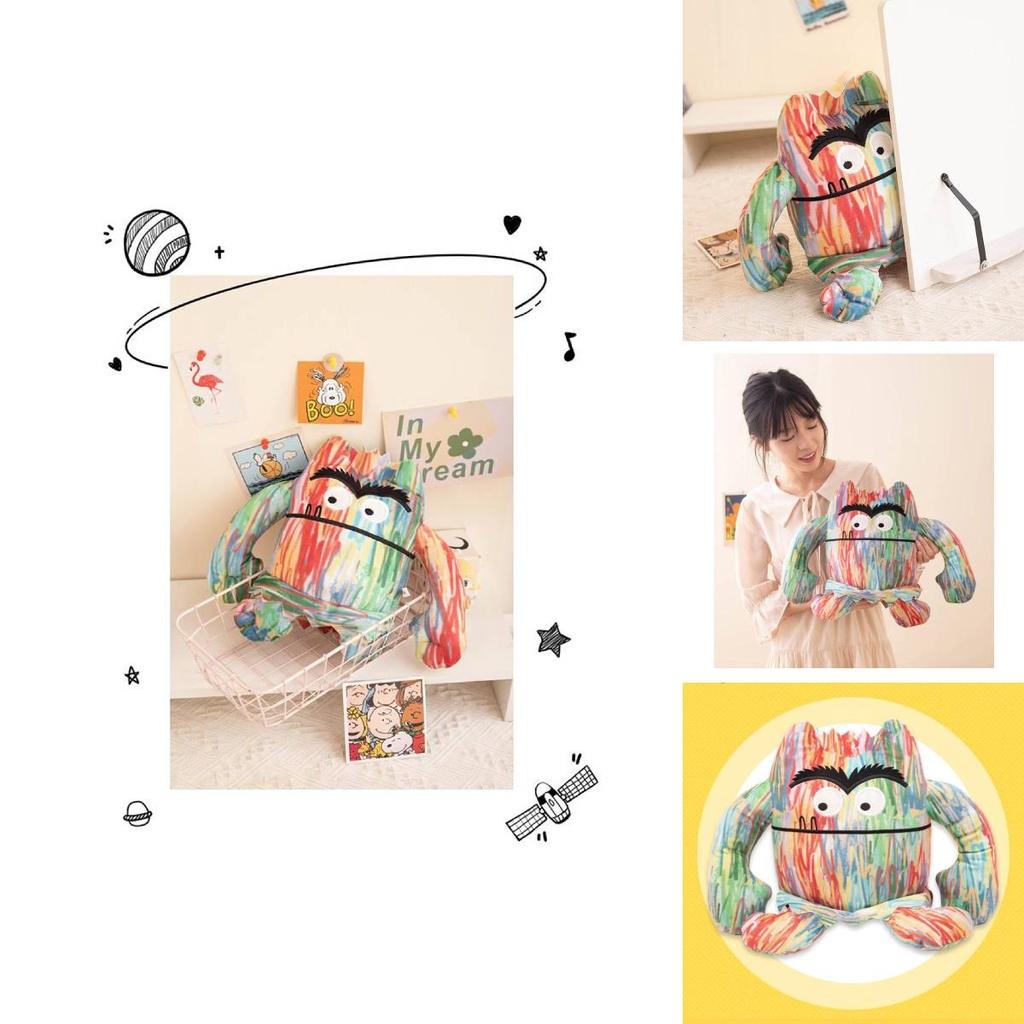 Colorful Monster Plush Toy For Children Emoticon Expression Design 15cm 25cm 35cm