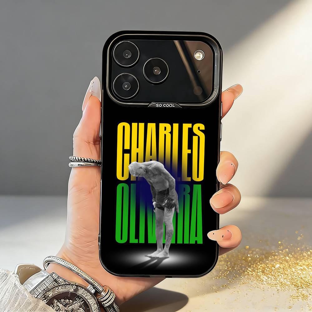 F-Fighter C-Charles Oliveira Do Bronx Phone Case For iPhone17,16,15,14,13,12,11,Pro,MAX White Matte Shockproof Cover
