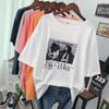 Hirsionsan Punk Short Sleeve Women T Shirt 2020 New Summer Gothic Graphic Tees Streetwear Soft Letter Printed Ladies Cool Tops