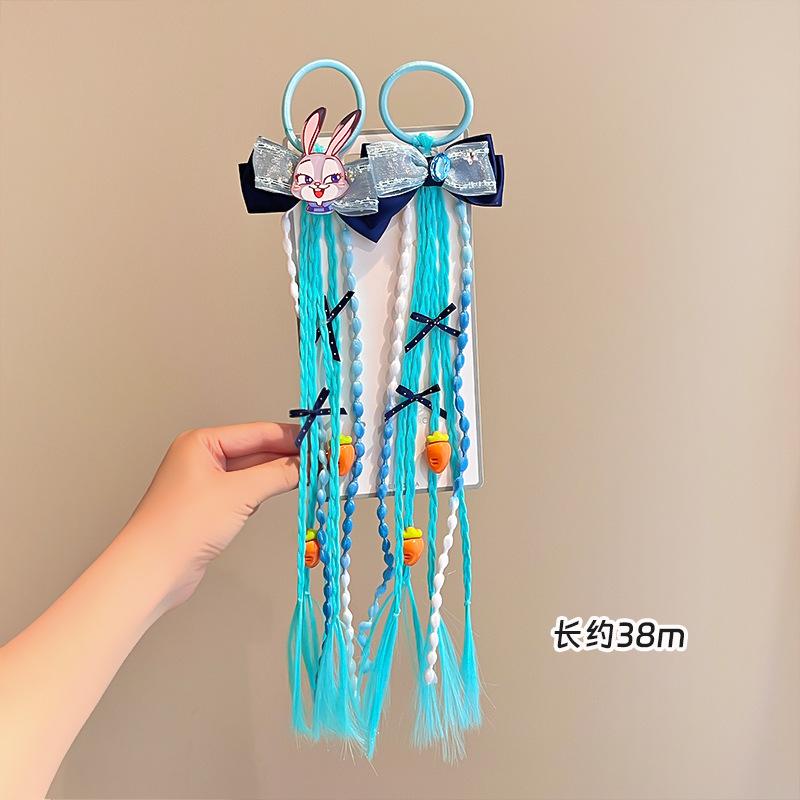 Child Rabbit Police Officer Wig Braid Baby Braid Dirty Boxing Twist Braid Colored Headband Hair Rope Sweet Cool