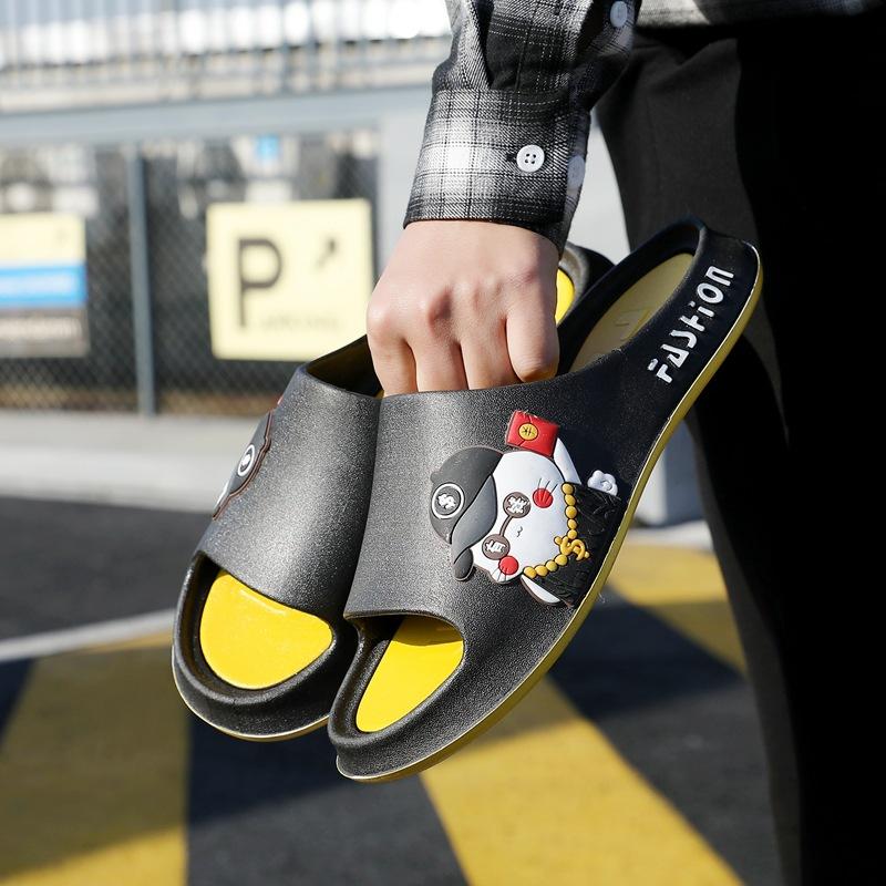 Men's slippers men's summer indoor home non-slip and deodorant couple bathing home cool slippers men's outer wear