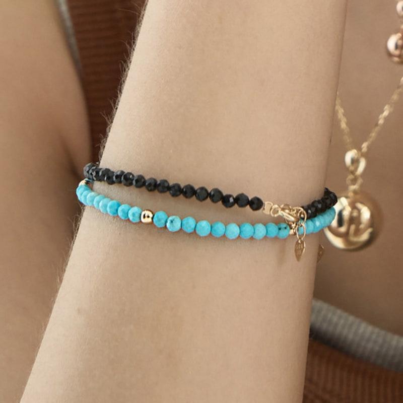 Own 14K Turquoise Gold Ball Bracelet