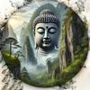 Metal Wall Art Buddha Decor for Home Office Garden Restaurant Interior