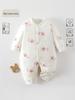 Unisex Baby Quilted Cotton Jacket & Jumpsuit - 120g Warm Autumn/Winter Bodysuit for Infants