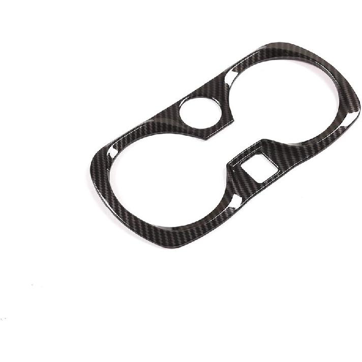 Carbon Fiber Style ABS Chrome Car Central Control Cup Holder Frame Cover Trim for BMW 3 Series G20 G28 325li 2019 2020