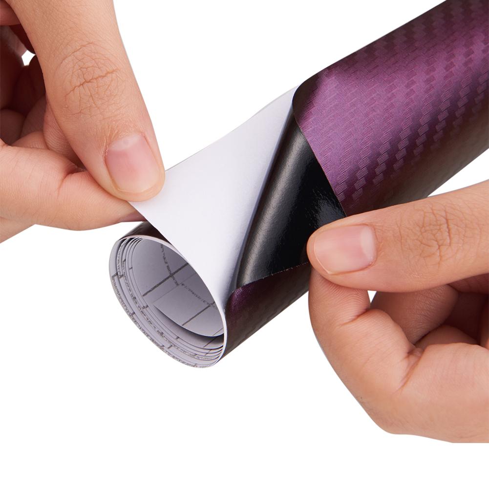 2Mx152cm 3D Carbon Fiber Purple Chameleon Vinyl Wrap Film Car Hood Bonnet Roof Wrapping Decals Sticker Sheets Air Release Free