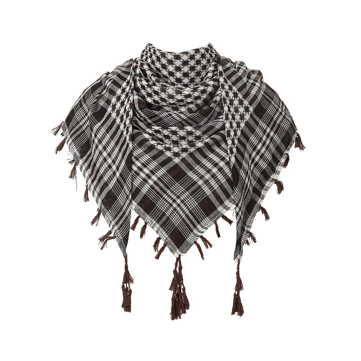 

New Military Tactical Desert Hijab Scarf Muslim Headscarf Islam Arab Keffiyeh Head Neck Scarves Wrap for Men and Women 120x120CM