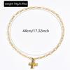 European and American simple hammer cross necklace niche design sense irregular fashion versatile collarbone chain necklace