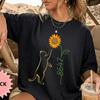 86 47 Sunflower Cat Lovers Shirt, Feminist Cat Tee, Floral Cat Lover T-Shirt, Cute Sunflower Graphic Tee, Aesthetic Animal Shirt