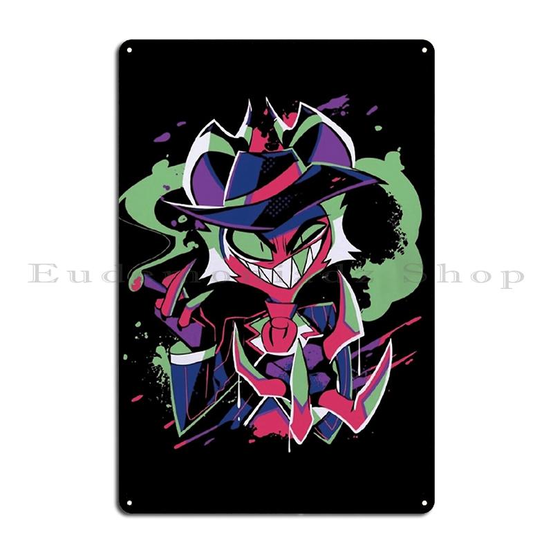 Helluva Bosses Metal Plaque Poster Wall Plaque Garage Club Cinema Kitchen Customize Helluva Boss Tin Sign Poster
