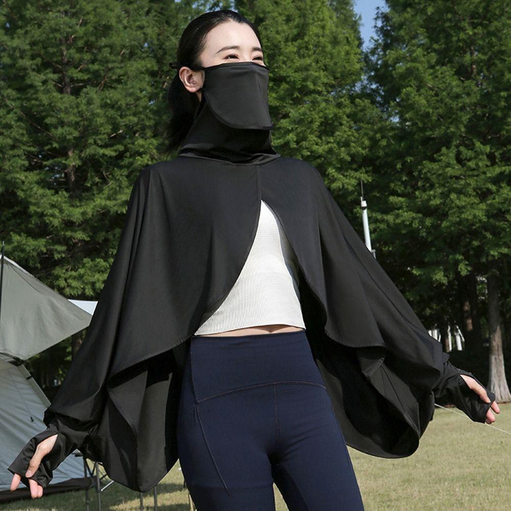 Eisige Seide Sonnenschutz-Umhang 2 in 1 Sommer-Armstulpen UV-Schutz-Umhang für Angeln Laufen