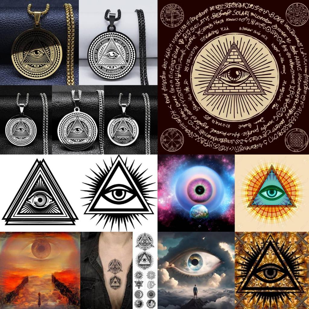 Retro Vintage Ancient Egyptian Amulet Ethnic God Eye Necklace Pendant Protect Charm Talisman Powerful Wealth Health Lucky Jewelry Unisex Men Women