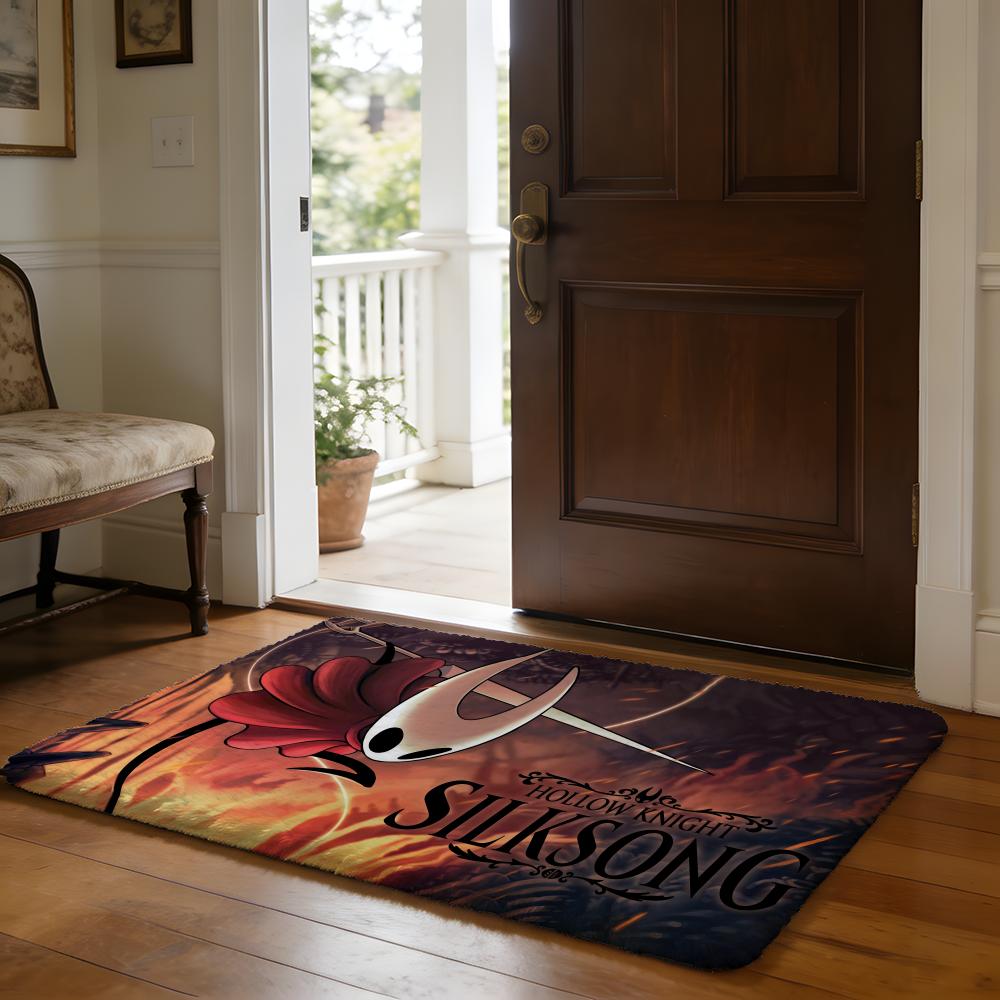 HHollow KKnight Anime Floor Mat Soft Flannel Absorbent Mat Non-Slip Rug Home Bedroom Bathroom